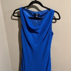 Chaps blue polka dot dress size 6